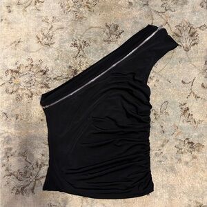 I.AM.GIA Black Top with Zipper Accent